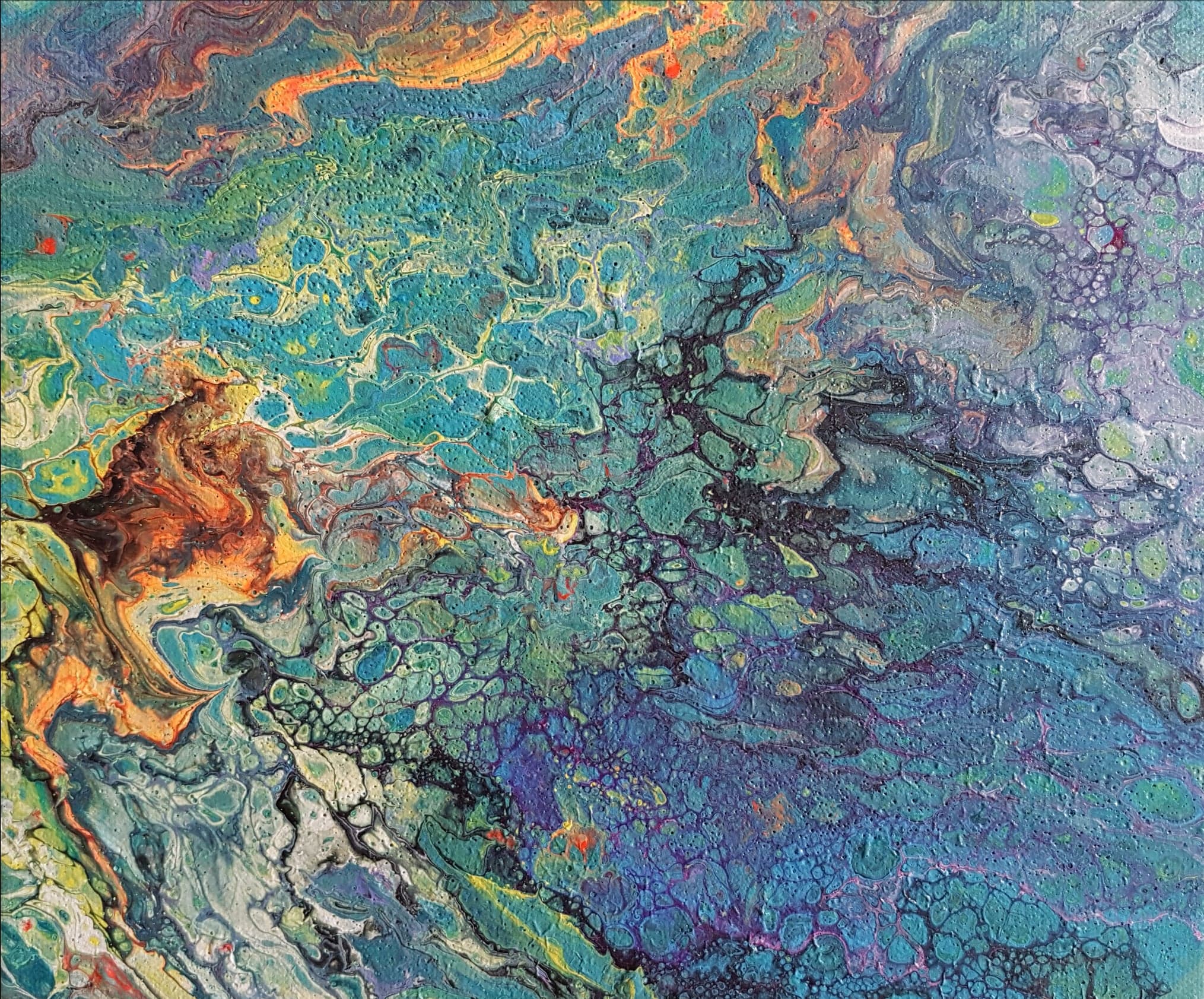 Fluid Acrylic Paintings
